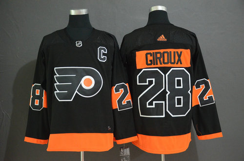 Men's Philadelphia Flyers #28 Claude Giroux Black Alternate Breakaway Player Adidas Jersey