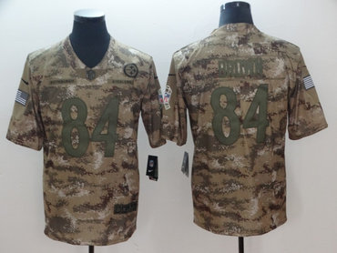 Nike Steelers #84 Antonio Brown Camo Men's Stitched NFL Limited 2018 Salute To Service Jersey