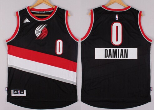 Portland Trail Blazers #0 Damian Lillard Revolution 30 Swingman 2014 Christmas Day Black Jersey