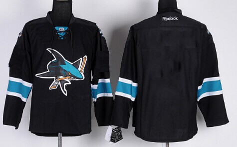 San Jose Sharks Blank Black Third Jersey