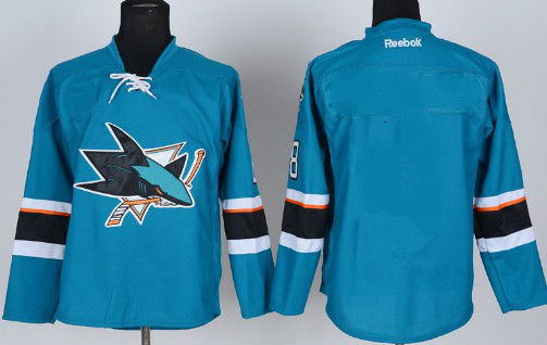 San Jose Sharks Blank 2014 Blue Jersey