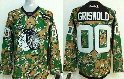 Chicago Blackhawks #00 Clark Griswold 2014 Camo Jersey