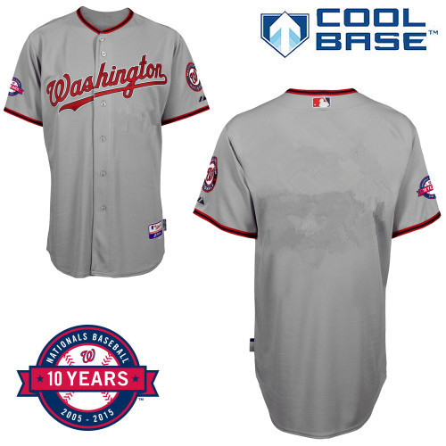 Washington Nationals Blank Gray 10TH Jersey