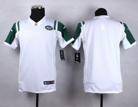 Nike New York Jets Blank White Game Kids Jersey