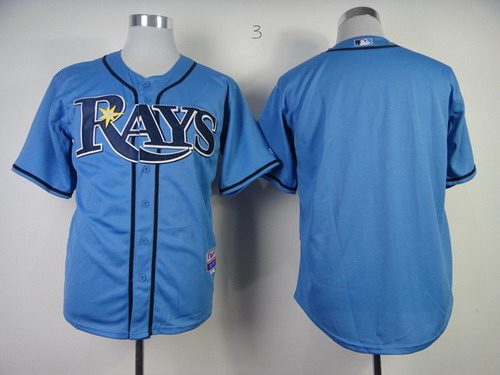 Tampa Bay Rays Blank Light Blue Jersey