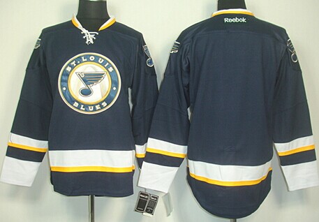 St. Louis Blues Blank Navy Blue Third Jersey