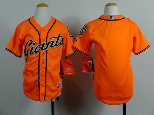 San Francisco Giants Blank Orange Kids Jersey