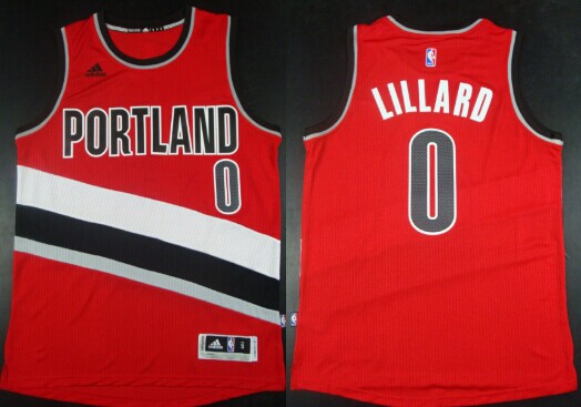 Portland Trail Blazers #0 Damian Lillard Revolution 30 Swingman 2014 New Red Jersey