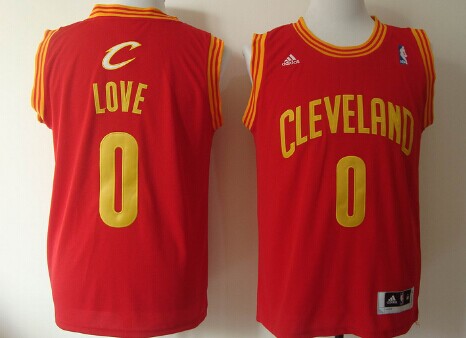 Cleveland Cavaliers #0 Kevin Love Revolution 30 Swingman Red Jersey