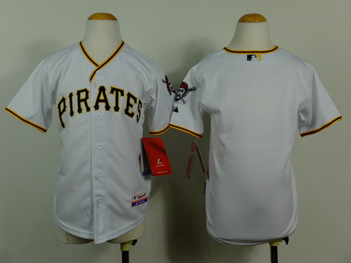 Pittsburgh Pirates Blank White Kids Jersey