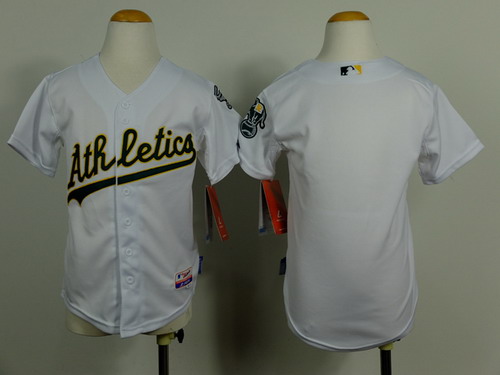 Oakland Athletics Blank White Kids Jersey