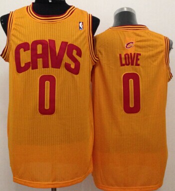 Cleveland Cavaliers #0 Kevin Love Yellow Swingman Jersey