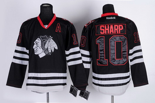 Chicago Blackhawks #10 Patrick Sharp Black Ice Jersey