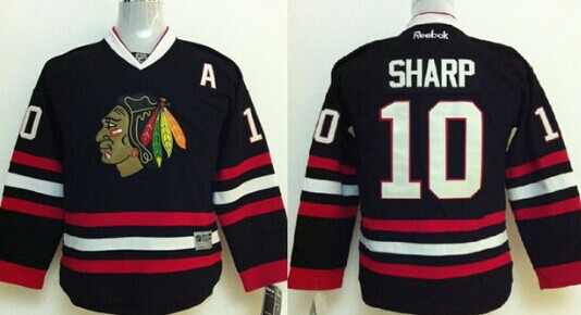 Chicago Blackhawks #10 Patrick Sharp Black Kids Jersey