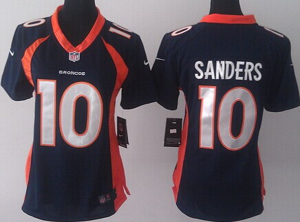 Nike Denver Broncos #10 Emmanuel Sanders 2013 Blue Limited Womens Jersey