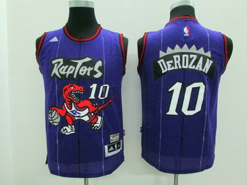 Toronto Raptors #10 Demar DeRozan Hardwood Classic Purple Swingman Kids Jersey