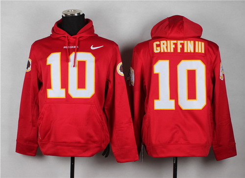 Nike Washington Redskins #10 Robert Griffin III Red Hoodie