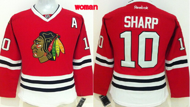 Chicago Blackhawks #10 Patrick Sharp Red Womens Jersey