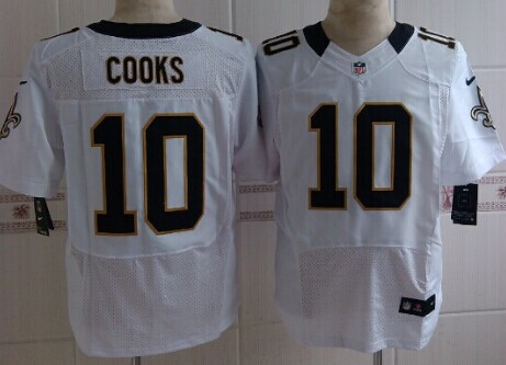 Nike New Orleans Saints #10 Brandin Cooks White Elite Jersey