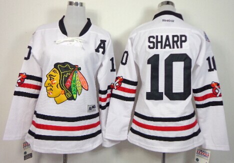 Chicago Blackhawks #10 Patrick Sharp 2015 Winter Classic White Womens Jersey