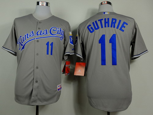 Kansas City Royals #11 Jeremy Guthrie Gray Jersey