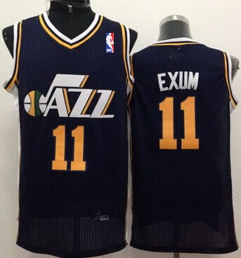 Utah Jazz #11 Dante Exum Navy Blue Swingman Jersey