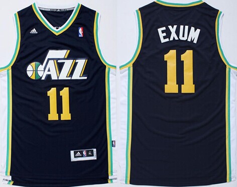 Utah Jazz #11 Dante Exum Revolution 30 Swingman Navy Blue Jersey