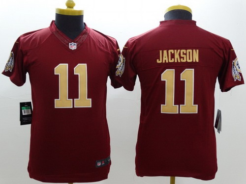 Nike Washington Redskins #11 DeSean Jackson Red With Gold Limited Kids Jersey 