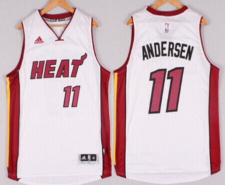 Miami Heat #11 Chris Andersen Revolution 30 Swingman 2014 Christmas Day White Jersey