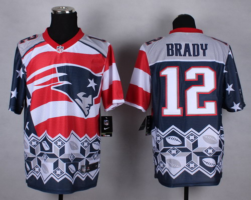 Nike New England Patriots #12 Tom Brady 2015 Noble Fashion Elite Jersey