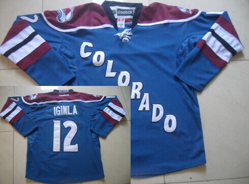 Colorado Avalanche #12 Jarome Iginla Blue Third Jersey