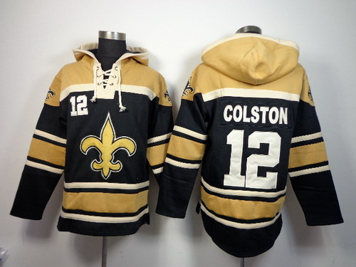 New Orleans Saints #12 Marques Colston 2014 Black Hoodie