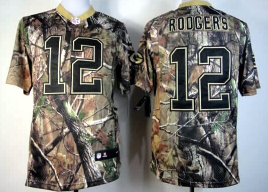 Nike Green Bay Packers #12 Aaron Rodgers Realtree Camo Elite Jersey