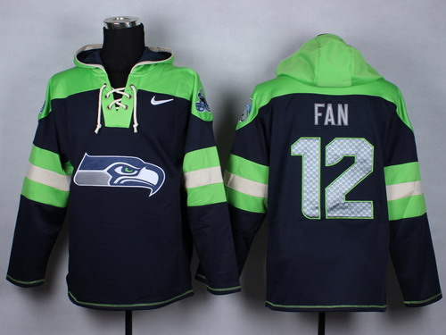 Nike Seattle Seahawks #12 Fan 2014 Navy Blue Hoodie