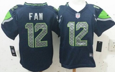 Nike Seattle Seahawks #12 Fan Navy Blue Toddlers Jersey