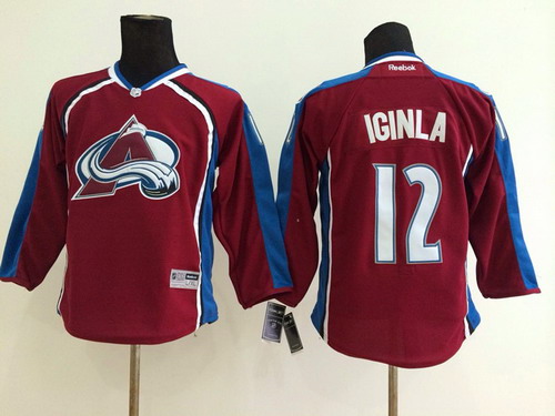 Colorado Avalanche #12 Jarome Iginla Red Kids Jersey