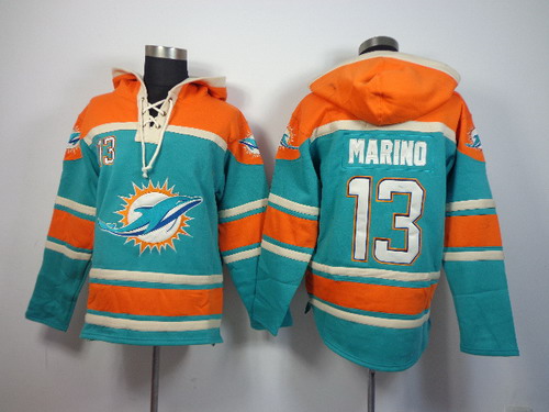 Miami Dolphins #13 Dan Marino 2014 Green Hoodie