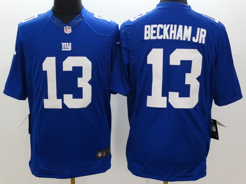 Nike New York Giants #13 Odell Beckham Jr Blue Limited Jersey