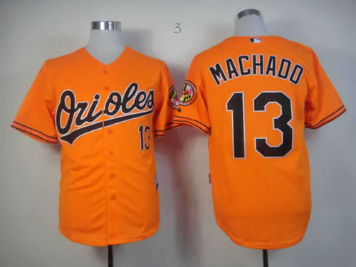 Baltimore Orioles #13 Manny Machado Orange Jersey