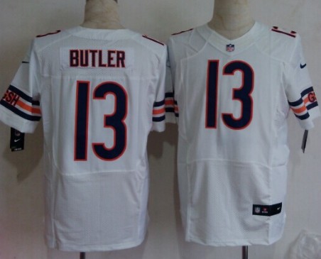 Nike Chicago Bears #13 Drew Butler White Elite Jersey