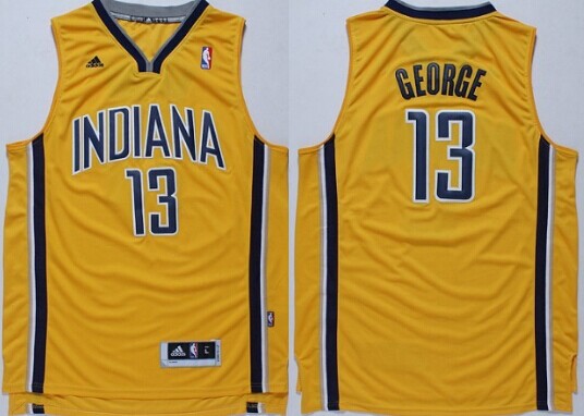 Indiana Pacers #13 Paul George Revolution 30 Swingman Yellow Jersey