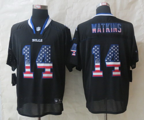 Nike Buffalo Bills #14 Sammy Watkins 2014 USA Flag Fashion Black Elite Jersey