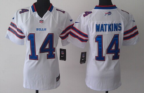 Nike Buffalo Bills #14 Sammy Watkins White Game Womens Jersey