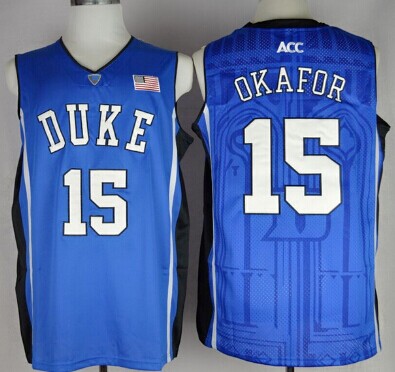 Duke Blue Devils #15 Jahlil Okafor Blue Jersey