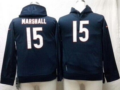 Nike Chicago Bears #15 Brandon Marshall Blue Kids Hoodie