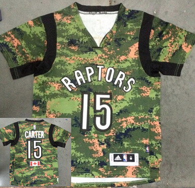 Toronto Raptors #15 Vince Carter Revolution 30 Swingman 2014 New Camo Short-Sleeved Jersey