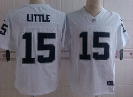 Nike Oakland Raiders #15 Greg Little White Elite Jersey