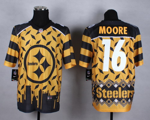 Nike Pittsburgh Steelers #16 Lance Moore 2015 Noble Fashion Elite Jersey