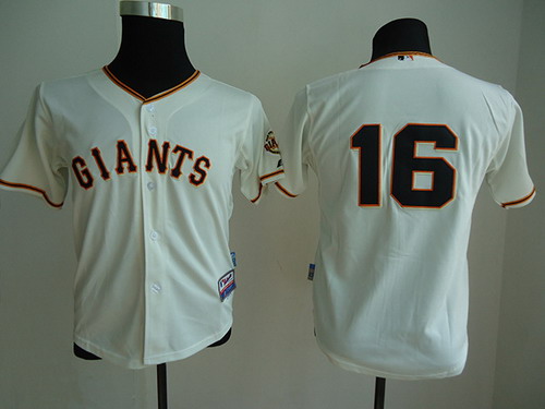 San Francisco Giants #16 Angel Pagan Cream Kids Jersey