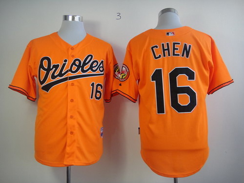 Baltimore Orioles #16 Wei-Yin Chen Orange Jersey